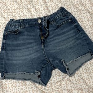 Girl Size 12 Midrise Adjustable Waistband Denim Shorts